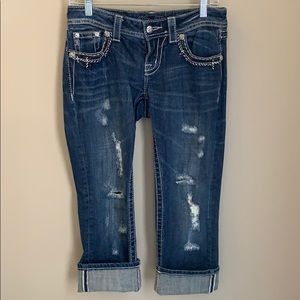 Miss Me JE5835C Distressed Cropped Jeans